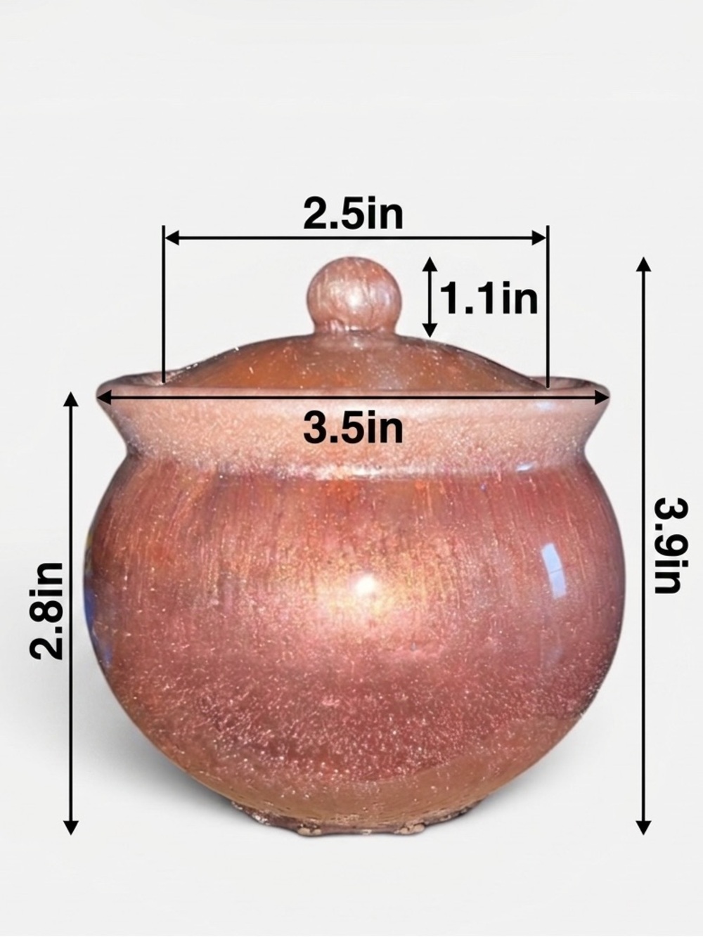 JAI’S DESIGNS Handcrafted Doodad Pots with lid- Set of 3 - Picture 7 of 14